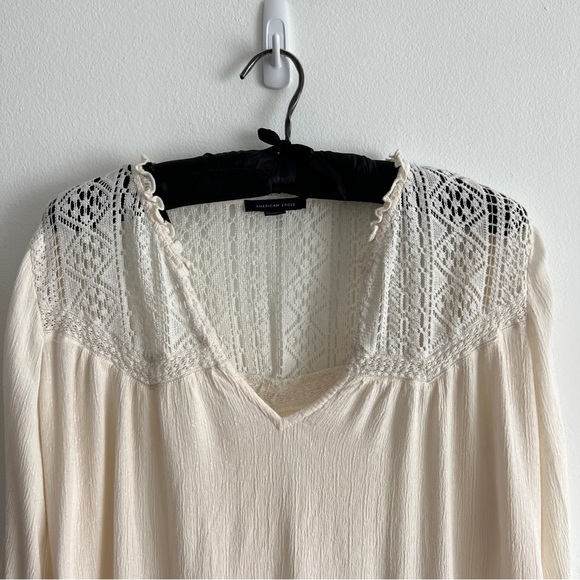 American Eagle Outfitters Boho Cream Blouse - Picture 4 of 6